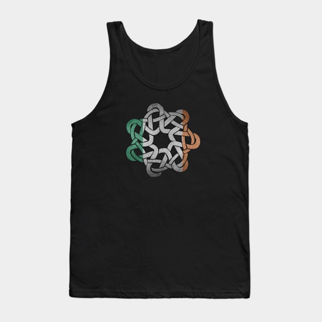 Beautiful Irish Flag Colored Celtic Ornament Knot Tank Top by PerttyShirty